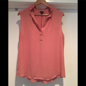 Banana Republic Ruffled Collar Pink Blouse